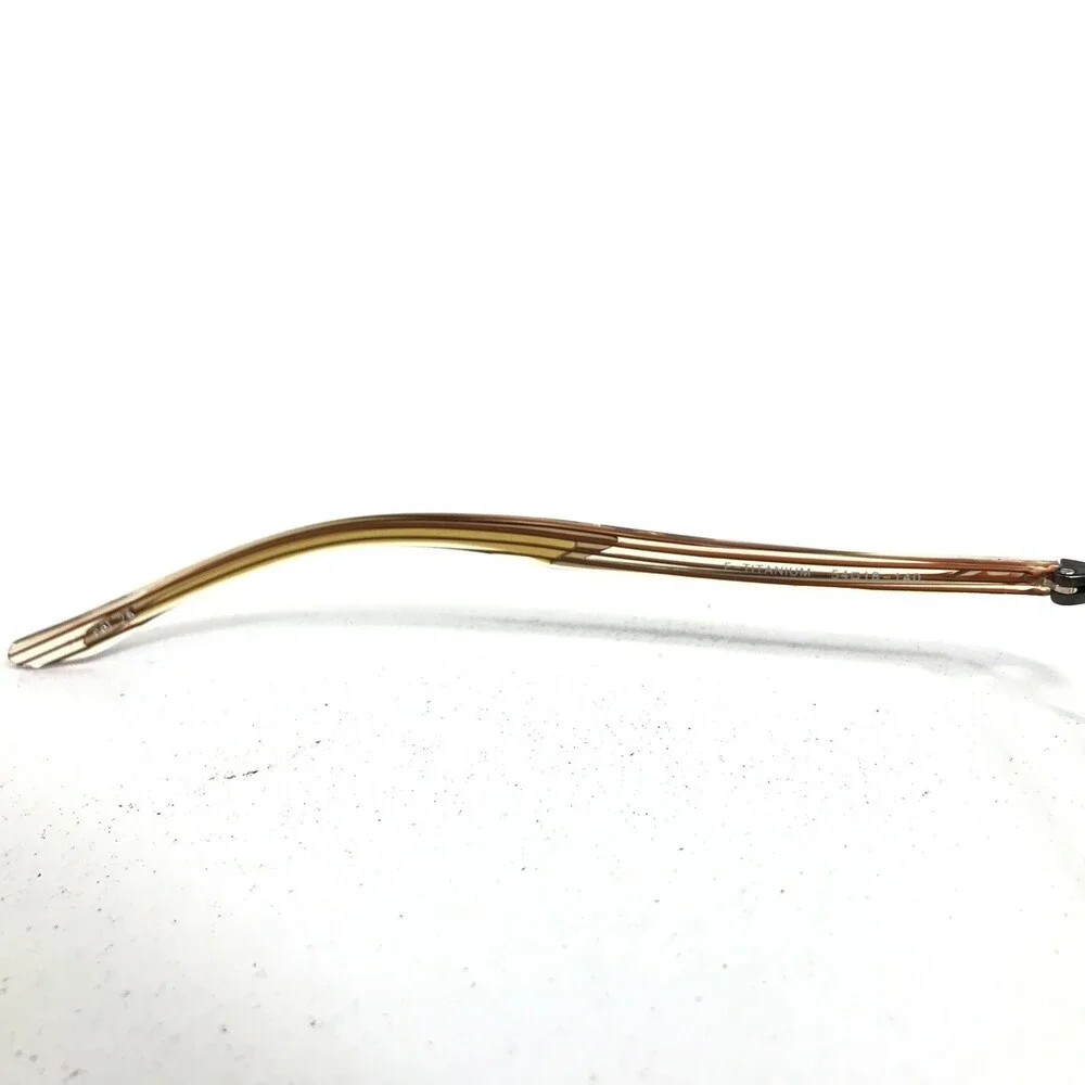 BCPC Eyeglasses Frames BP-180 COL.26 Brown Yellow Orange Round Oval 54-18-140
